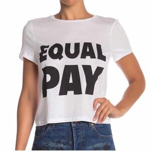 Alice + Olivia Equal Pay white tee XS